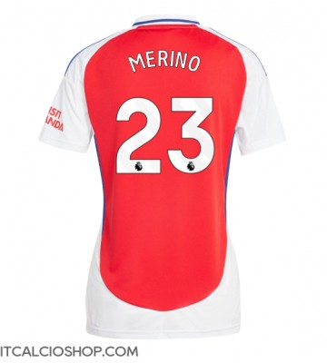 Arsenal Mikel Merino #23 Prima Maglia Femmina 2024-25 Manica Corta